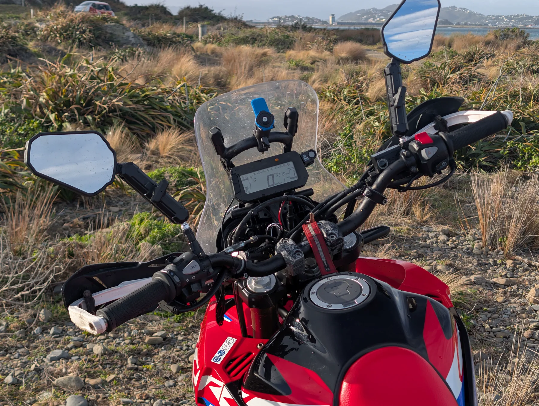 Honda CRF300 Rally cockpit close-up