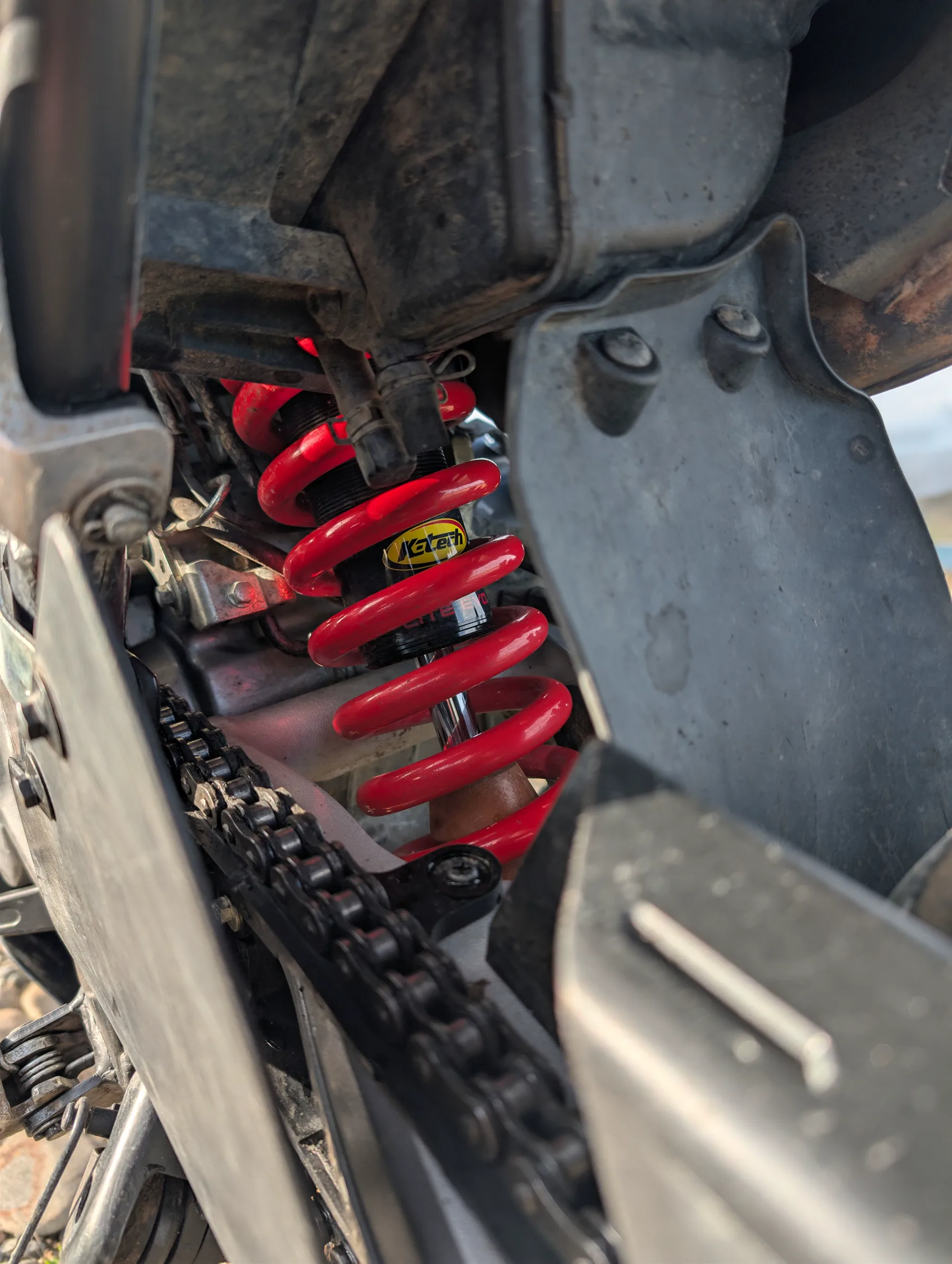 K-Tech rear shock on the Honda CRF300 Rally